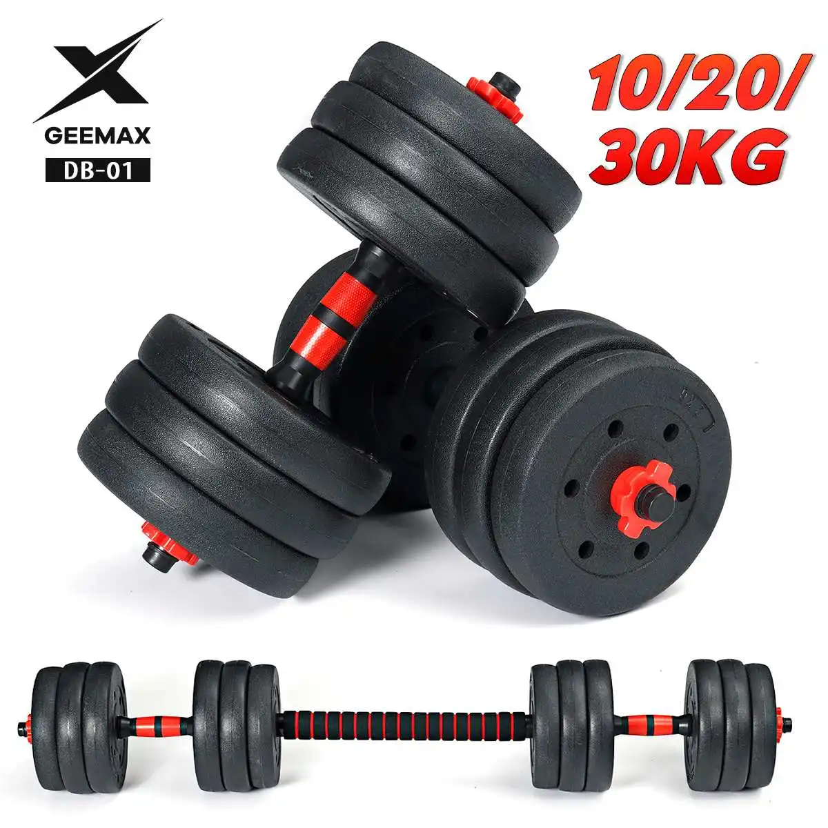 Geemax Adjustable Set Of Dumbbells Workout Weights Exercise Body Building Fitness Equipment Dumbbell Weights Set - Dumbbells - AliExpress