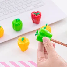 Creative Vegetables Pumpkin Chili Pencil Sharpener Cute Knife Kawaii Student Stationery Sharpener for Kids School Supplies