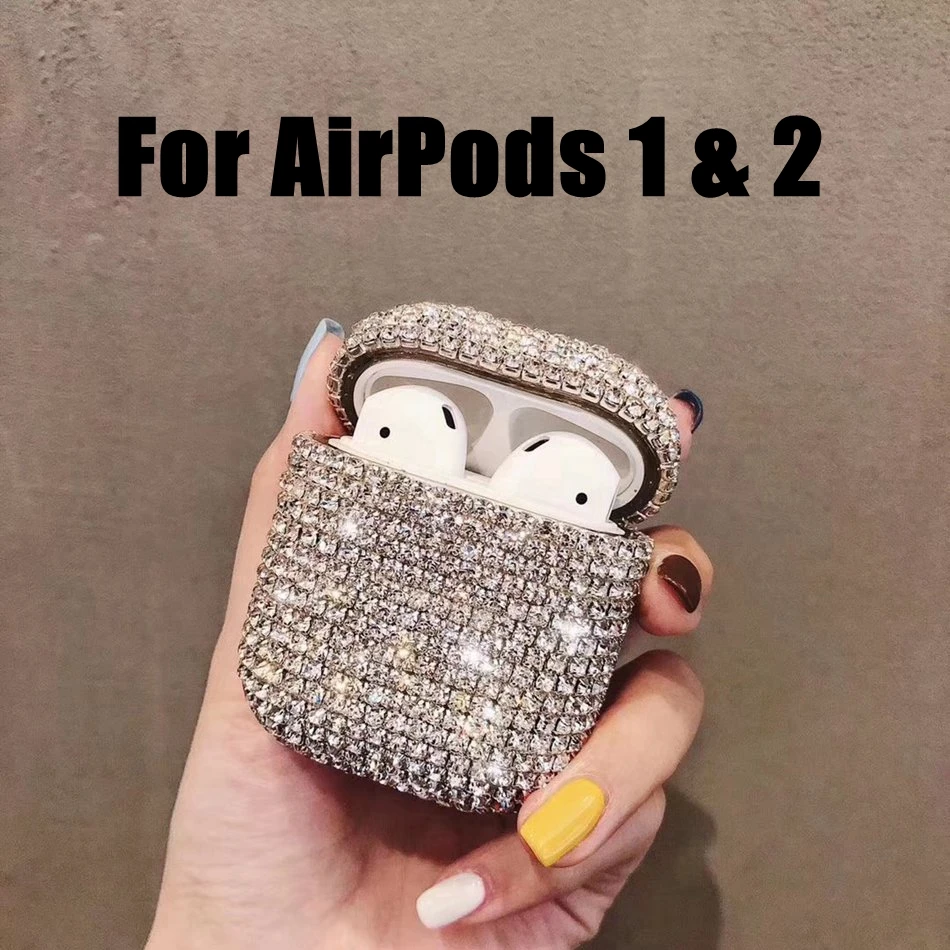 For AirPods 1 2 Чехол для AirPods Pro, роскошный блестящий 3D бриллиантовые наушники, чехол для AirPods 3 Airpods 2, Блестящий жесткий защитный чехол для AirPods - Цвет: For AirPods 1 2