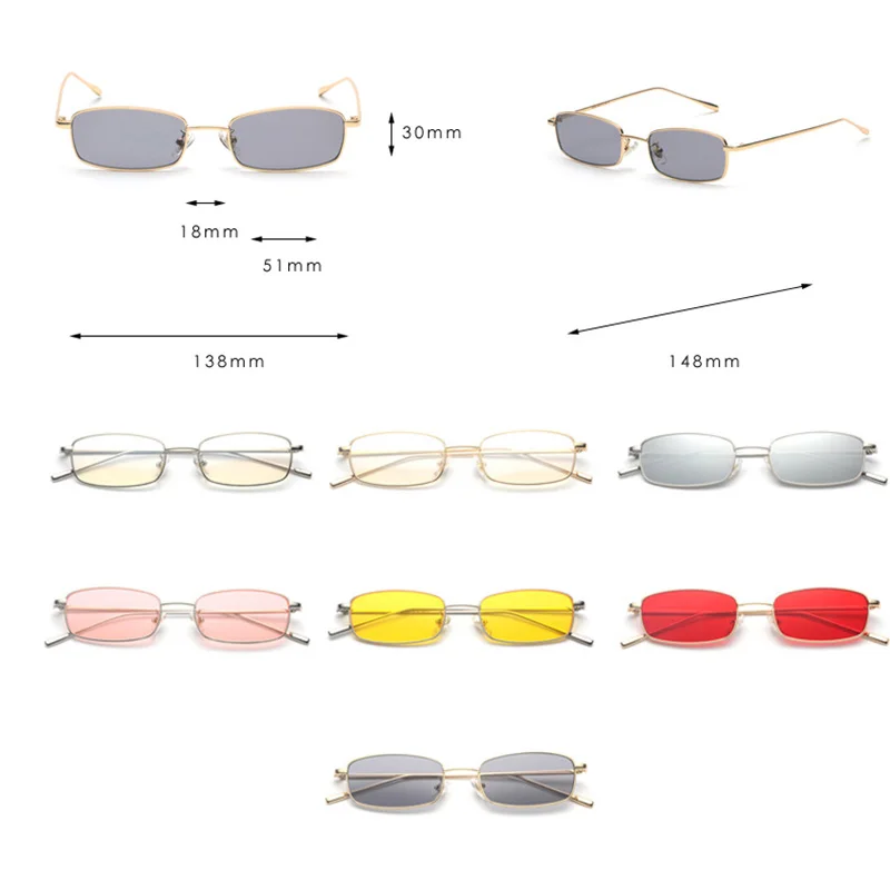 Женские очки shauna прямоугольные Солнцезащитные очки Ретро металлическая оправа мужские прозрачные желтые линзы UV400
