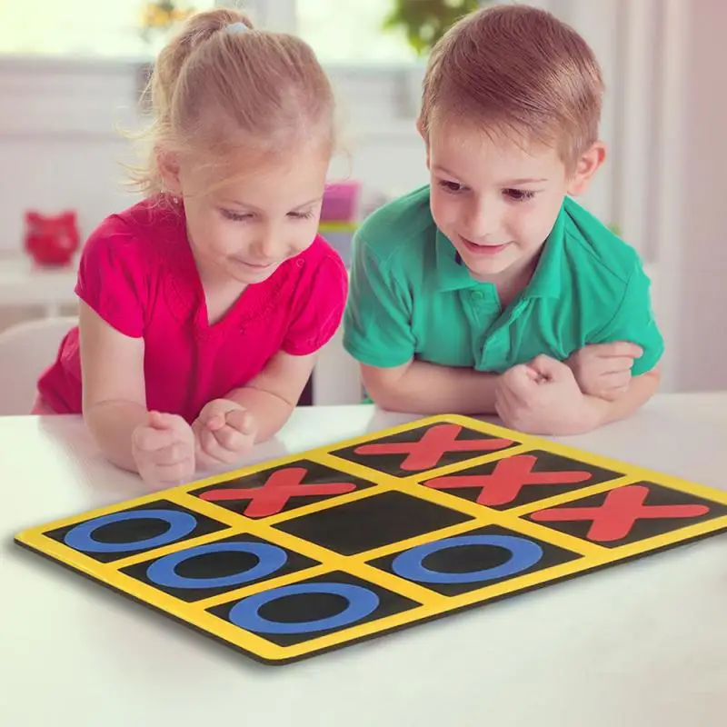 Classic Game Home Decor Strategy Board Games for Families 2pc Tic Tac Toe 6" x 6" EVA Coffee Tables Family Games to Play