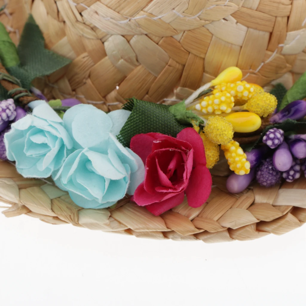 Fashionable 1/4 Straw Hat for BJD Dollfie DOD MSD 43cm 17inch 18inch Dolls Dress up Head DIY Accs! Girls Gifts