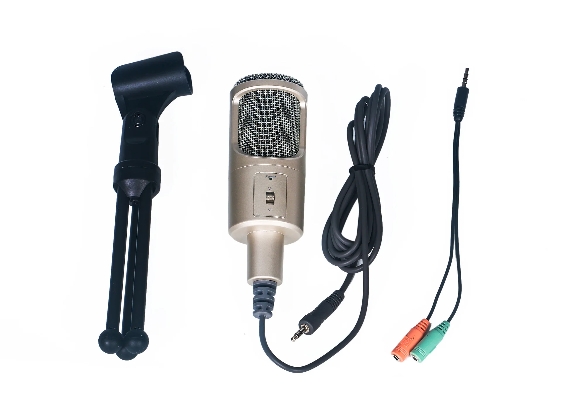 Yulass микрофон с USB большой Шампанское Профессиональный проводной настольный ПК компьютер динамик микрофон для Конференции