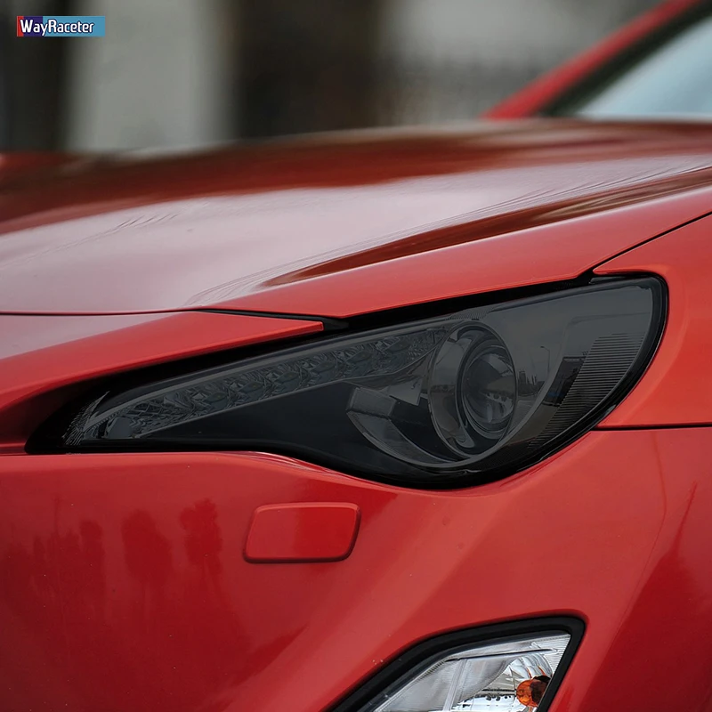 2 шт. Защитная пленка для автомобильных фар Прозрачная черная наклейка из ТПУ Toyota 86 2012 настоящие