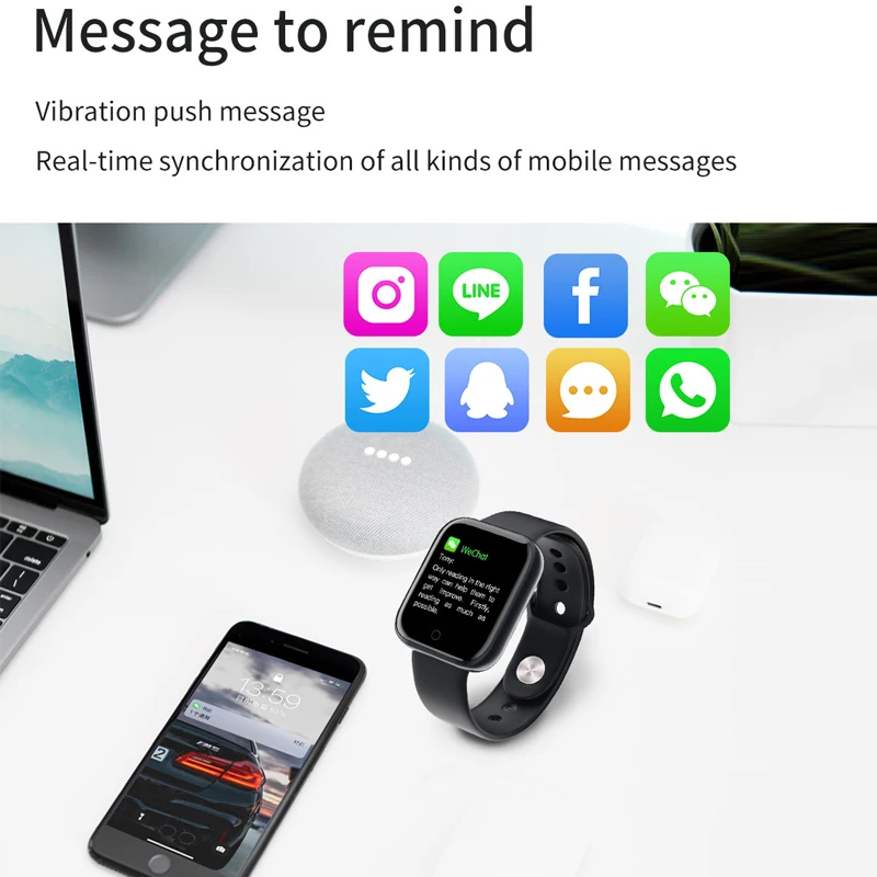Smart Watch Men Women For Android IOS 1.3'' Screen Pedometer Fitness Tracker Watch Health Heart Sport Smartwatch Ip67 Waterproof