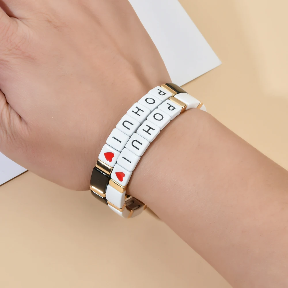 Gold Silver Color Metal Enamel Bracelets RU Russian pohui Bracelet Russia Ukraine Belarus Fashion Jewelry bracelet jewelry