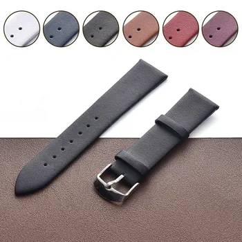 

2020 New Arrival Leather Watch Band 16mm 18mm 20mm 22mm Ultra-thin Watchband Black Brown Watch Bracelet
