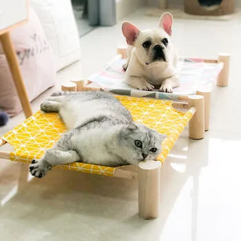 

Pet Bed Pet Cat Dog Four-legged Hammock Mat Bed Shelf House Breathable Removable Nest Cat Lounge Bed for Cat Dog within 17.5KG