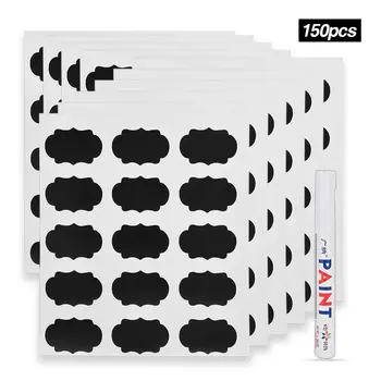 

Waterproof Glass Bottle Stickers Labels Home Kitchen Jars Stickers Chalkboard Lables Tags Can Be Reused