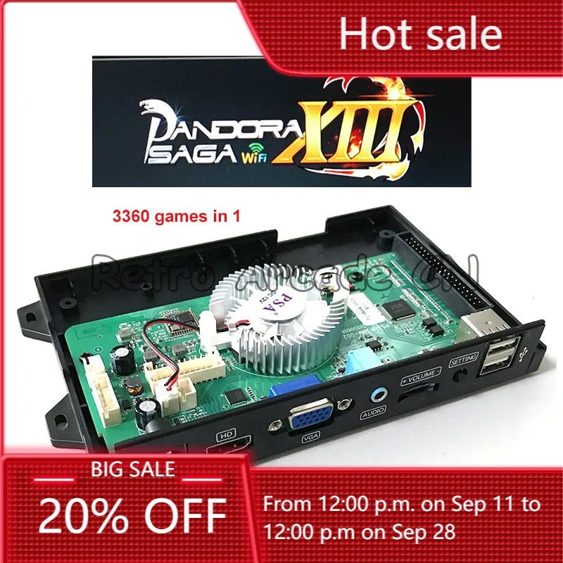 US $199.98 Pandora Box 13 3360 in 1 Arcade Multigames Motherboard WIFI Version 703d Games Add More Game Save High Score Function VGA HDMI