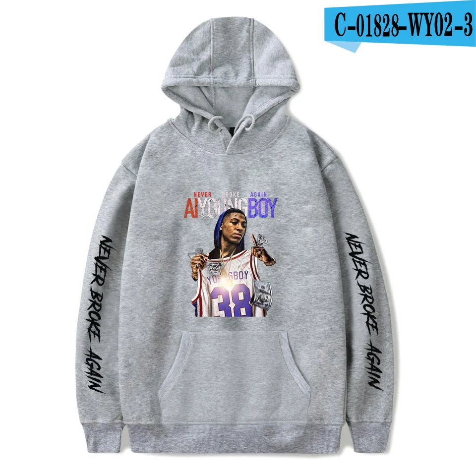 Rapper YoungBoy Never Broke Again Kentrell DeSean Gaulden Print Hooded sweatshirt Women/Men Clothes Hot Sale Hoodies sweatshirt - Цвет: picture color