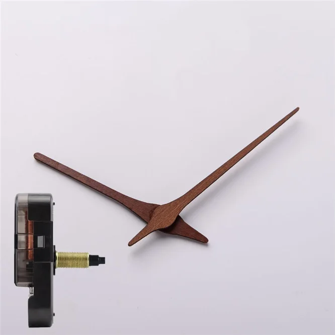 10sets Quartz Wall Clock Movement Walnut Wooden hands Kit Spindle Step Mechanism shaft Classic Watch Repair Replacement Home