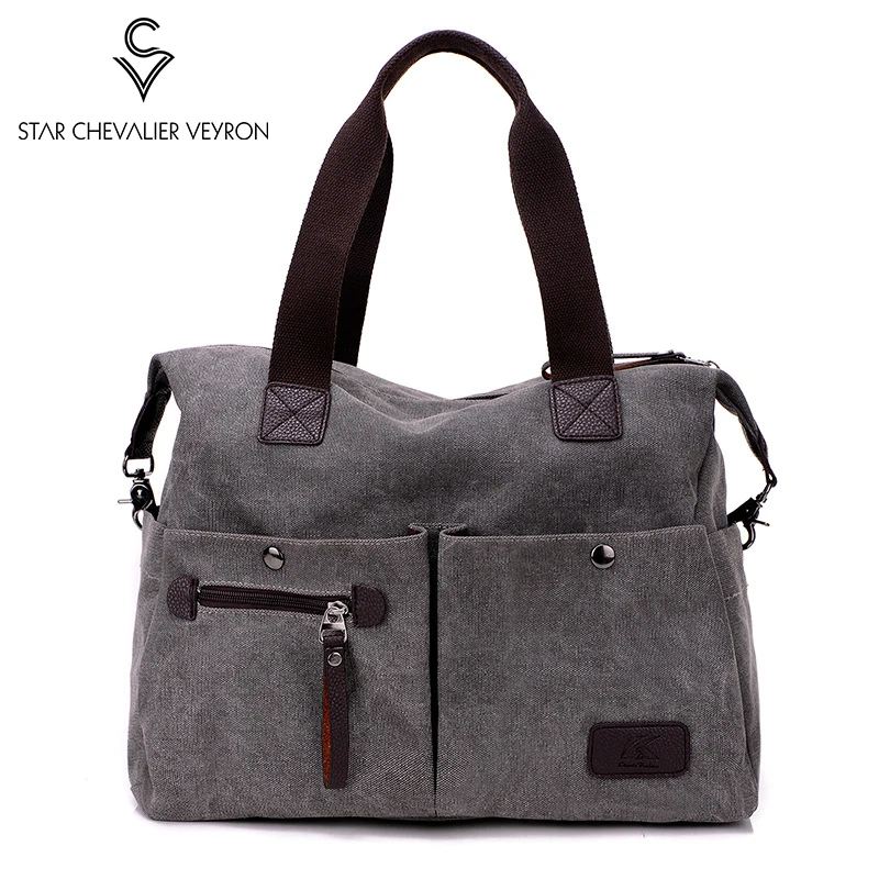

SCV Casual 2020 New Women's Canvas Handbag High Quality Female Shoulder Bag Vintage Wild Fashion Ladies Totes Female Travel Bag