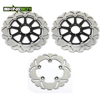 

BIKINGBOY For Aprilia RSV 1000 R 2000-2009 RSV 1000 SP 99-00 SL1000 Falco 00-04 Round / Wavy Front Rear Brake Discs Disks Rotors