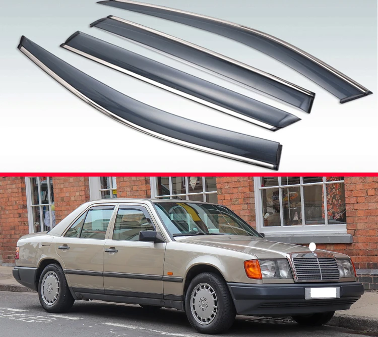 

For Mercedes-Benz W124 Plastic Exterior Visor Vent Shades Window Sun Rain Guard Deflector 10 sets