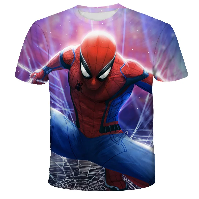 Spiderman Niños Camiseta De Manga Corta