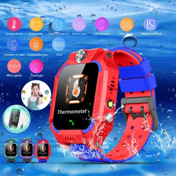 

W02 Kids Smart Watch IP67 Baby Smartwatch LBS Location Call Back Phone Watch Body Temperature Watch Kids SOS Clock Flashlight