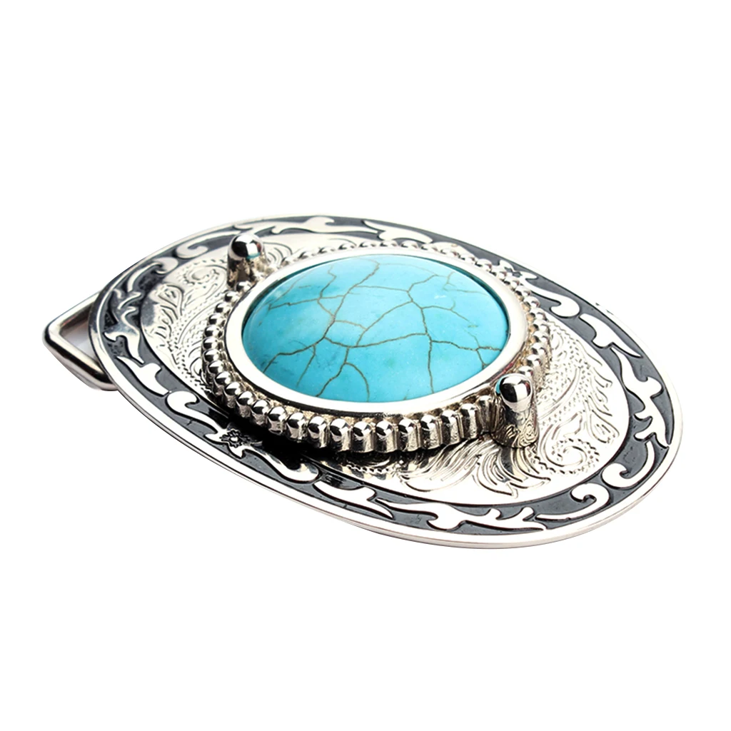 Turquoise Belt Buckle, Western Cowboy Cowgirl Buckles for Ladies Women Girls