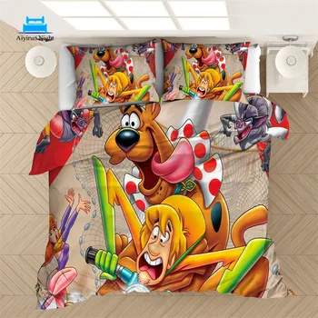 

Cartoon Anime Bedding Set Queen Size King Bed Set Children's Girl Quilt Cover Bedding Set 100% Polyester Fiber 3 Pieces