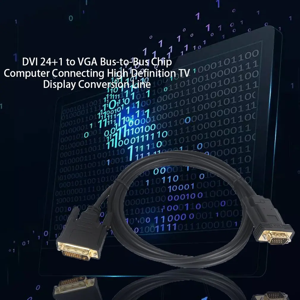 DVI 24+ 1 папа к VGA папа адаптер видео кабель конвертер 24+ 1 25Pin DVI-D к VGA 1080P для проектора ТВ для ПК
