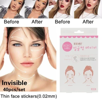 

40 pieces V-Shape Face Label Lift Up elevator face sticker thin face artifact Invisible Chin adhesive tape makeup face lift tool