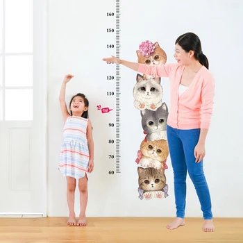 

Height Measurement Wall Stickers Cat Height Sticker Wall Decals for Kids Baby Room Nursery Decoration 180cm High