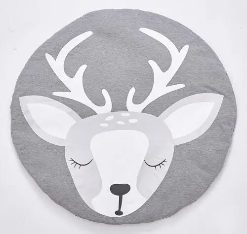 deer Круглая карта, детское одеяло с узором, игровой коврик, детский коврик для ползания, детское постельное белье, одеяло для коляски, лучшее украшение детской комнаты - Цвет: deer