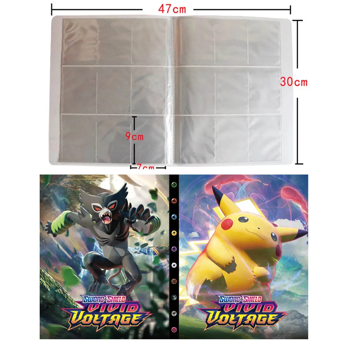 Новинка 2021 года альбом для карт с 9 карманами Pokemon карточка мультяшным рисунком