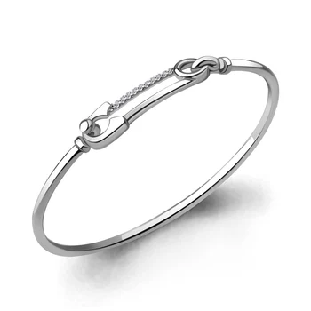 

Bracelet aquamarine theme with cubic zirconia, Silver 925