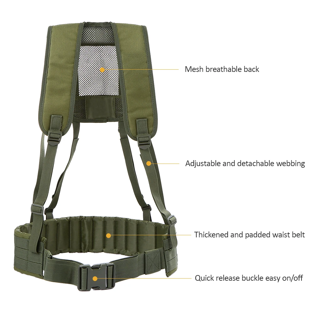 Мужской тактический ремень военный для переноски H harness охотничий тренировочный