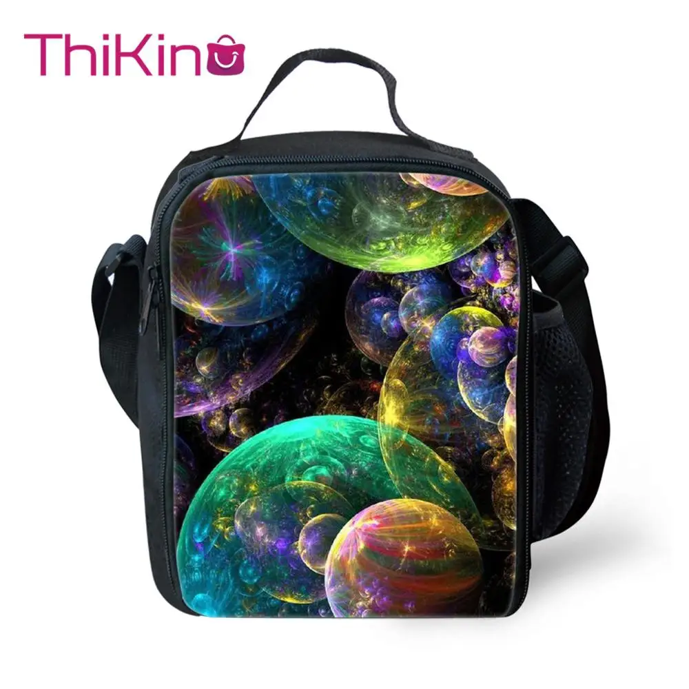 

Thikin Galaxy Pattern Lunch Bags for Teenagers bolsa termica Boys Fashion Portable Cooler Box Cartoon Pattern Tote Picnic Pouch