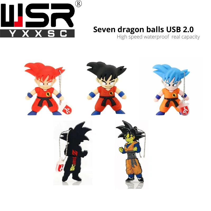 usb2 0 pen drive 32gb Cute cartoon goku usb flash drive 64gb real capacity highspeed 128gb 1