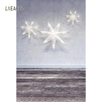 

Christmas Star Winter Snowflake Dark Wooden Floor Cement Wall Party Baby Child Portrait Photo Background Photography Backdrop