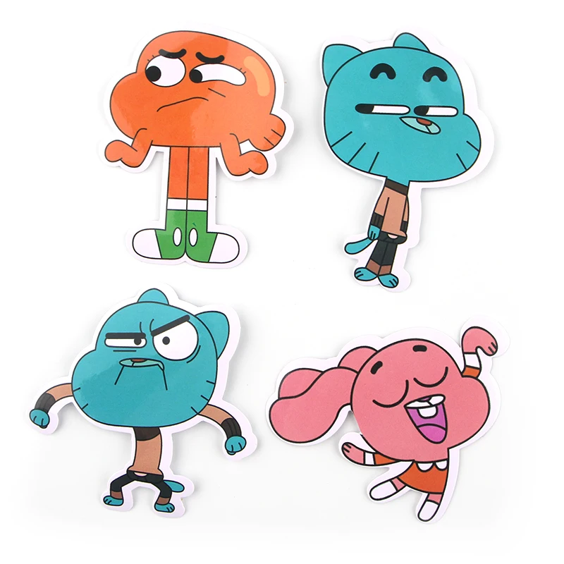 Homegaga 38 шт./компл. удивительный мир Gumball Стикеры с мультяшным рисунком ноутбук багаж скейтборд наклейки милые надписи D2555
