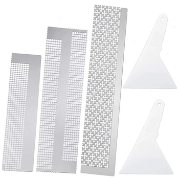 

3Pcs Diamond Painting Ruler Diamond Mesh Ruler and 2Pcs Corrector Diamond Painting Tools for 5D DIY Diamond Painting