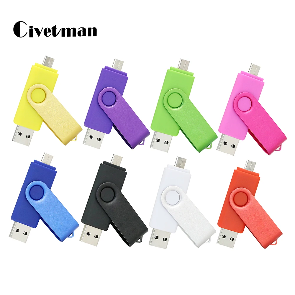 USB флеш-накопитель Civentman OTG 2 0 флэш-накопитель 128 ГБ USB-флешка 64 32 16 8 4 Гб для телефона