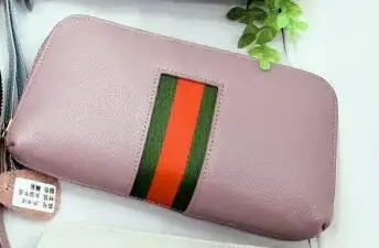 Женский кошелек из натуральной кожи, первый слой, Кожаный клатч, Женская длинная сумка, Хранение Кошелек, клатч - Цвет: Фиолетовый