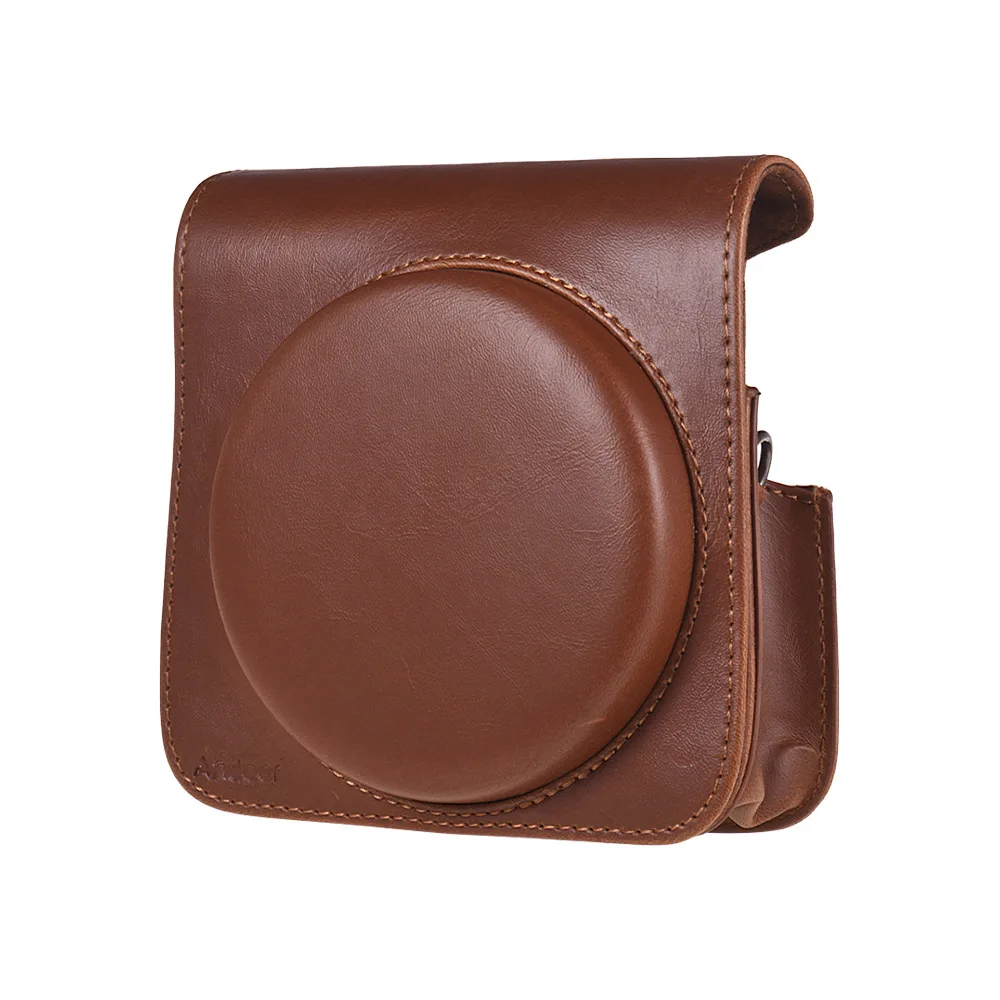 Brown Andoer PU кожаный защитный чехол для камеры Сумка для Fujifilm Instax квадратная SQ6 мгновенная пленка сумка для камеры с регулируемым ремешком - Цвет: Brown