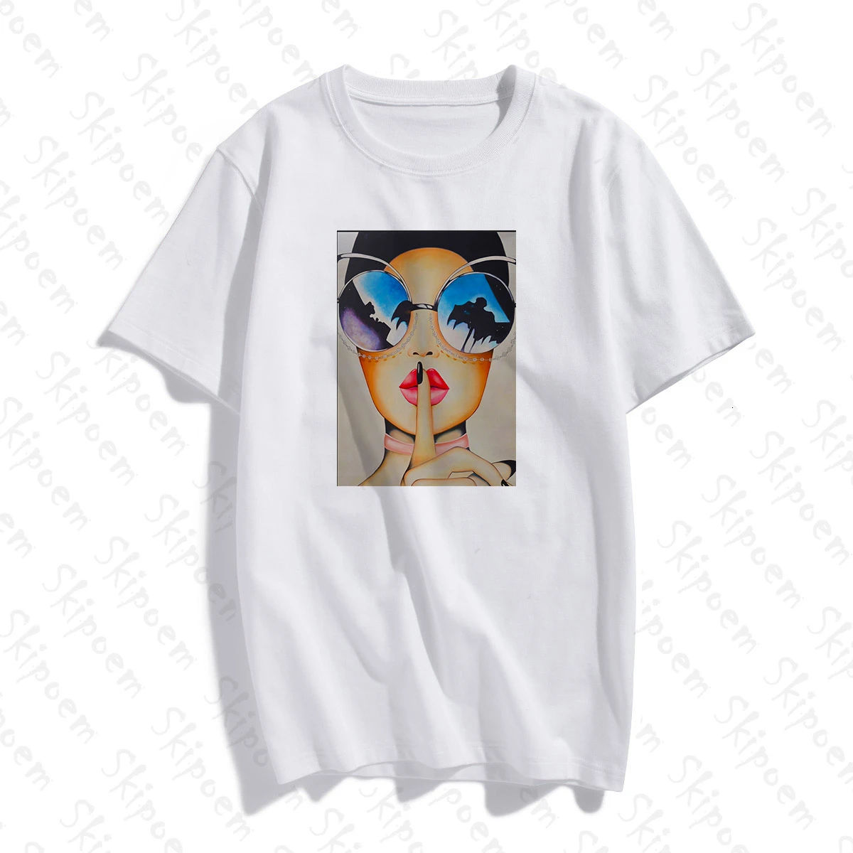 

Nordic Cartoon Girl Art T Shirt Women Korean Style Tumblr Gothic Vintage Cotton Short Sleeve Plus Size Tee Shirt Femme Top Tees