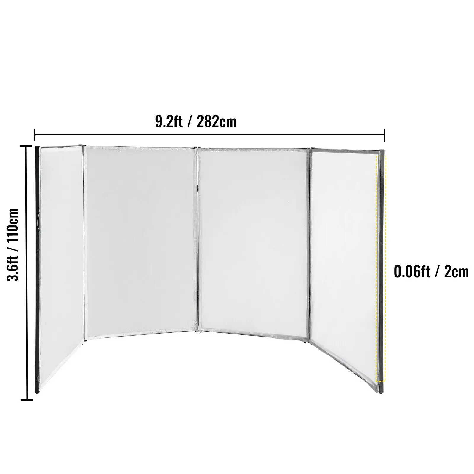 VEVOR DJ Facade 20x40x45, DJ Event Booth Flat Table Top w/ White & Black  Scrim