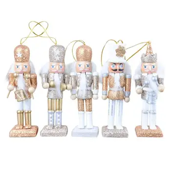 

Added Interest Wood Nutcracker Dolls Toys Stimulate Visual Development Kids Bedroom Ornament 5pcs/Set Christmas Xmas Gifts