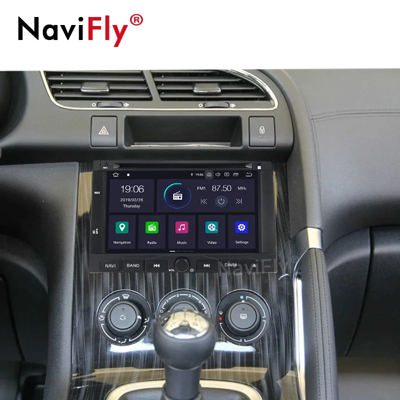 NaviFly для peugeot 3005 3008 5008 партнер Berlingo Автомобильный мультимедийный плеер Android 9,0 для автомобиля, DVD Радио Навигация gps 4 Гб+ 64 ГБ