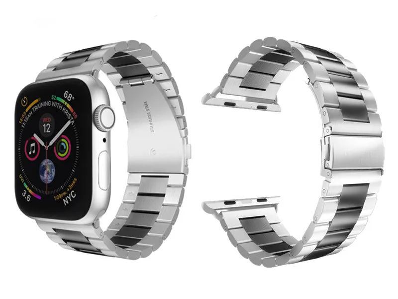 Ремешок из нержавеющей стали для apple watch 44 мм 40 мм 5 4 металлический ремешок для iwatch серии 3 2 1 42 мм 38 мм iphone часы браслет ремешок для часов