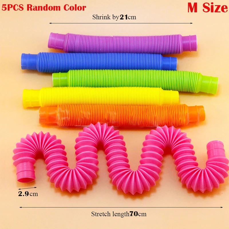Paquete de 24 tubos de pop, juguetes inquietos, tamaño XXL
