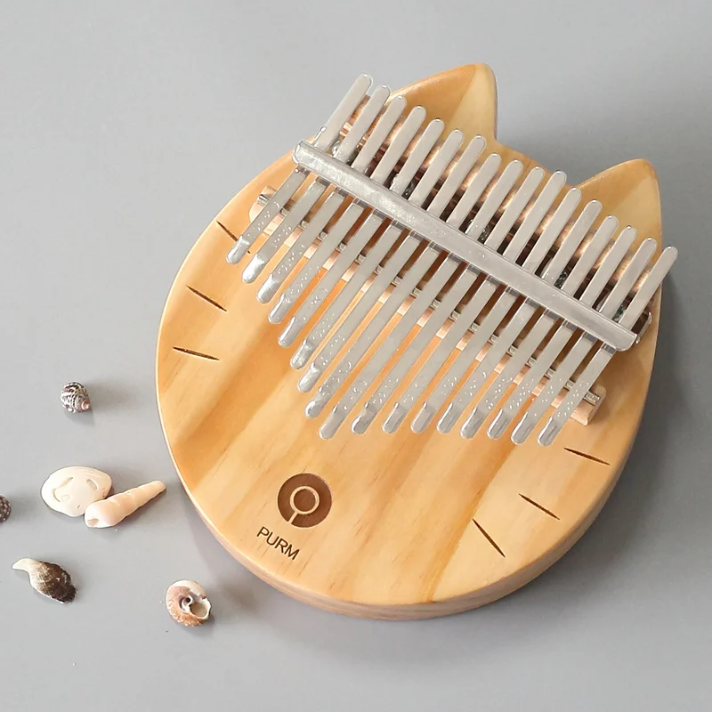 17 teclas Kalimba acratilico pulgar Piano 17 teclas Mbira instrumento de teclado transparente con sintonizador martillo+ Gig Bag - Цвет: Pine