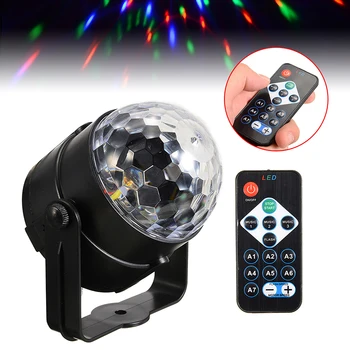 

Disco Stage LED DJ Light Remote Control LED Disco Ball Laser Projector Lamp Light For Disco KTV Performance Party 7colors Change