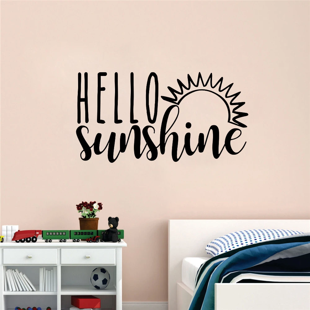 Sunshine Quotes Hiasan Dinding Untuk Anak Anak Dekorasi Diy Poster Seni Dapat Dilepas Lukisan Dinding Kamar Stiker Kamar Decel Dekorasi Rumah B472 Wall Stickers Aliexpress