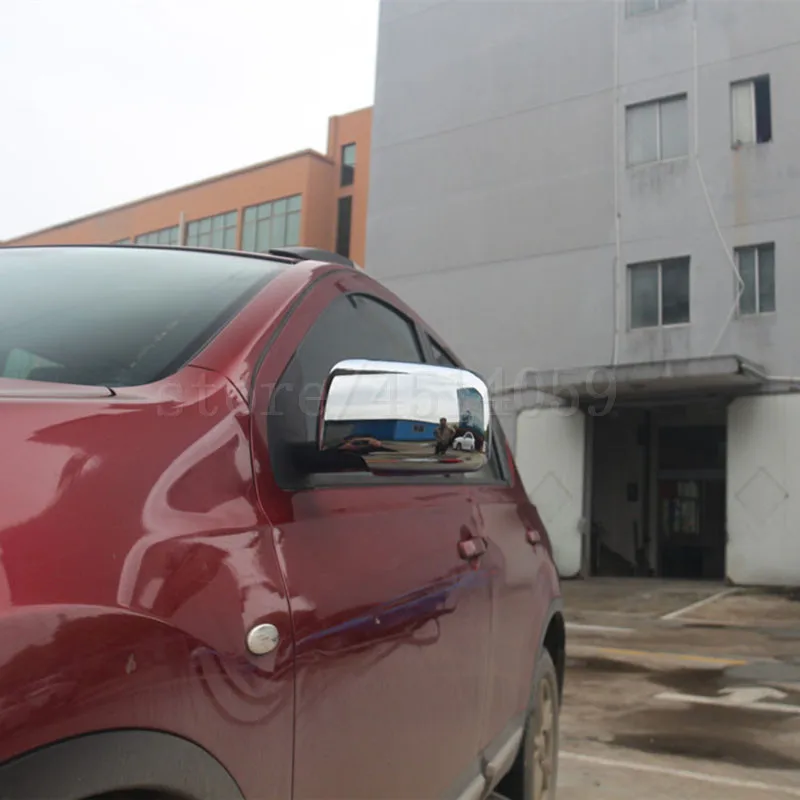 ABS хром заднего вида Боковая дверь зеркала крышка отделка автомобиля Стайлинг для Nissan Qashqai J10 2007 2008 2009