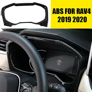 

ABS Carbon Fiber Dashboard Decorative Frame Trim Dash Panel Frame Trim Cover for Toyota RAV4 2019-20( Right-Side Drive )