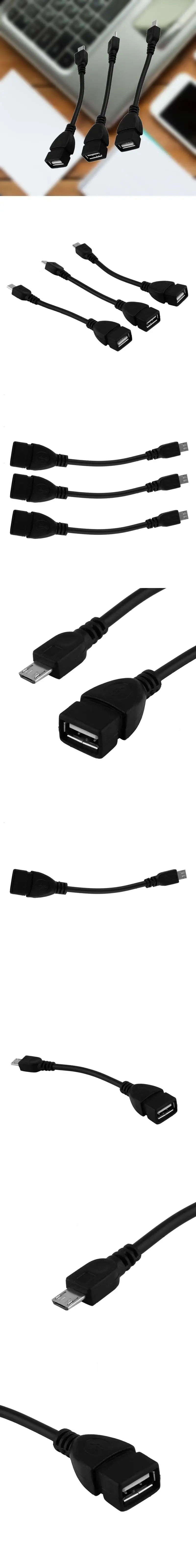3x USB 2,0 A Женский к Micro B Мужской конвертер OTG Кабель-адаптер для смартфона